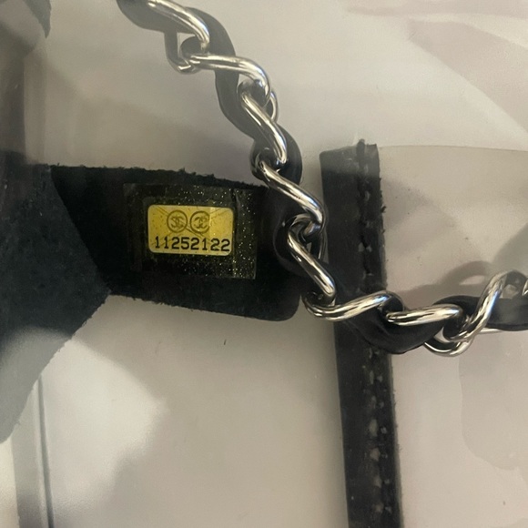 Chanel Clear PVC Black Lambskin Leather Trim Evening Shoulder Flap Bag - Picture 5 of 14